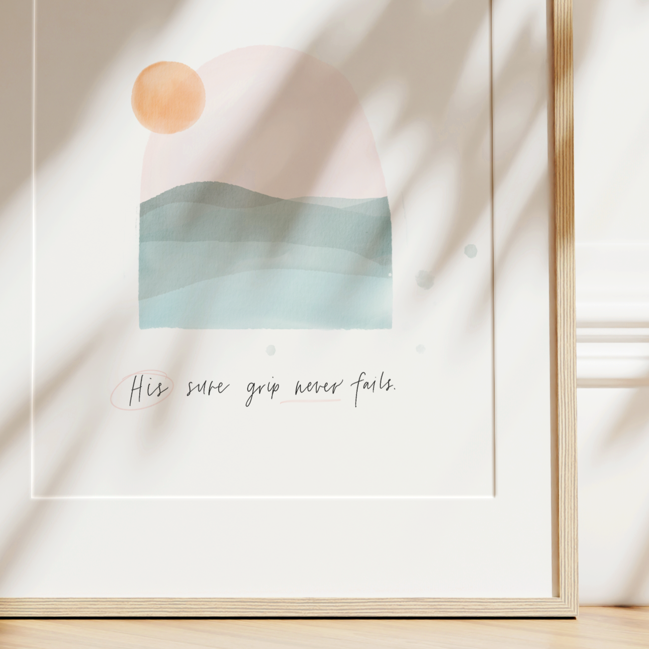 His Sure Grip Never Fails Art Print