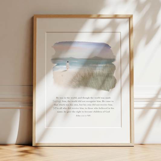 John 1v10-12 | Jesus Art Print