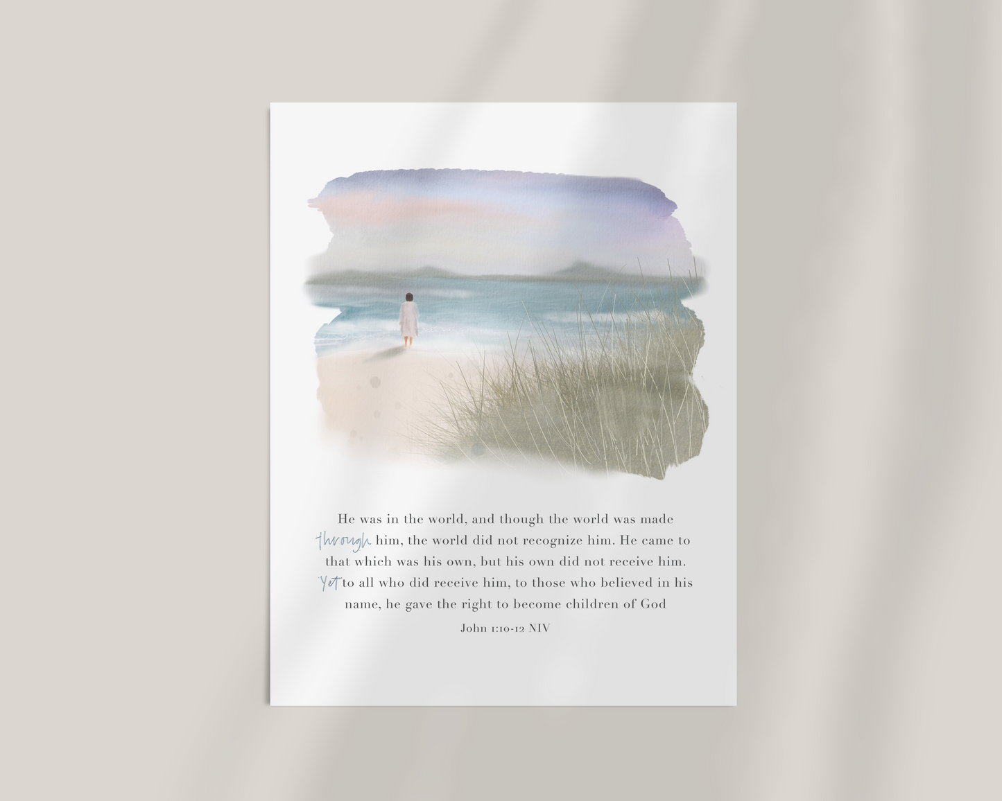 John 1v10-12 | Jesus Art Print