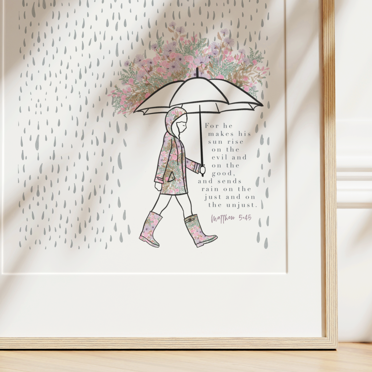 Rain | Matthew 5v45 Art Print