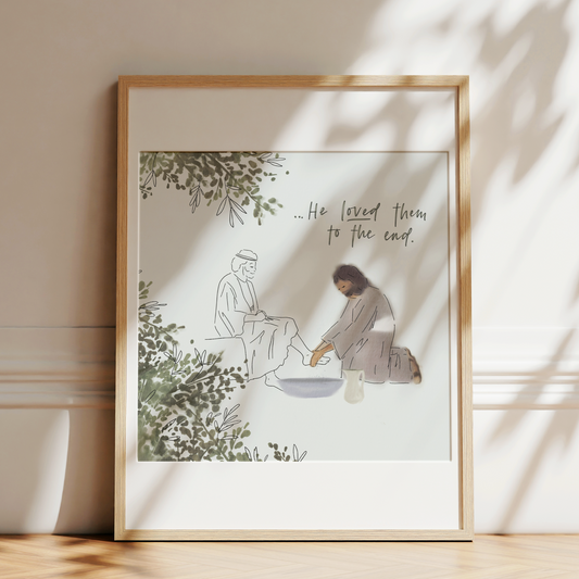 Heart of Jesus: Feet Washing Art Print