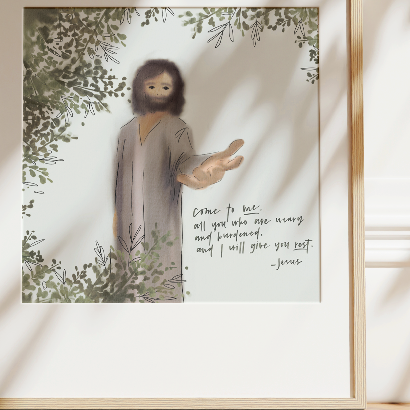 Heart of Jesus: Come to Me | I Will Give You Rest Art Print