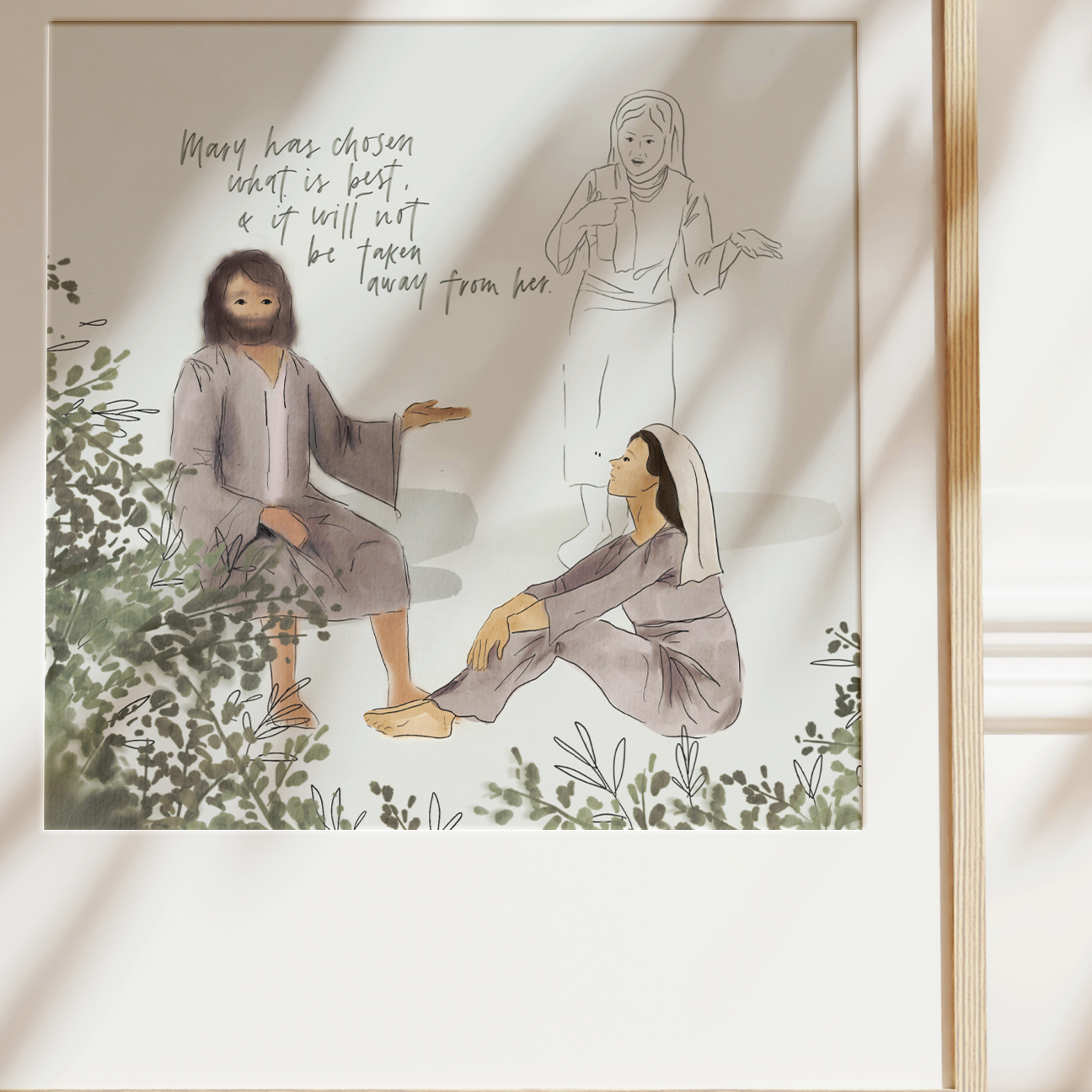 Heart of Jesus: Martha and Mary Art Print