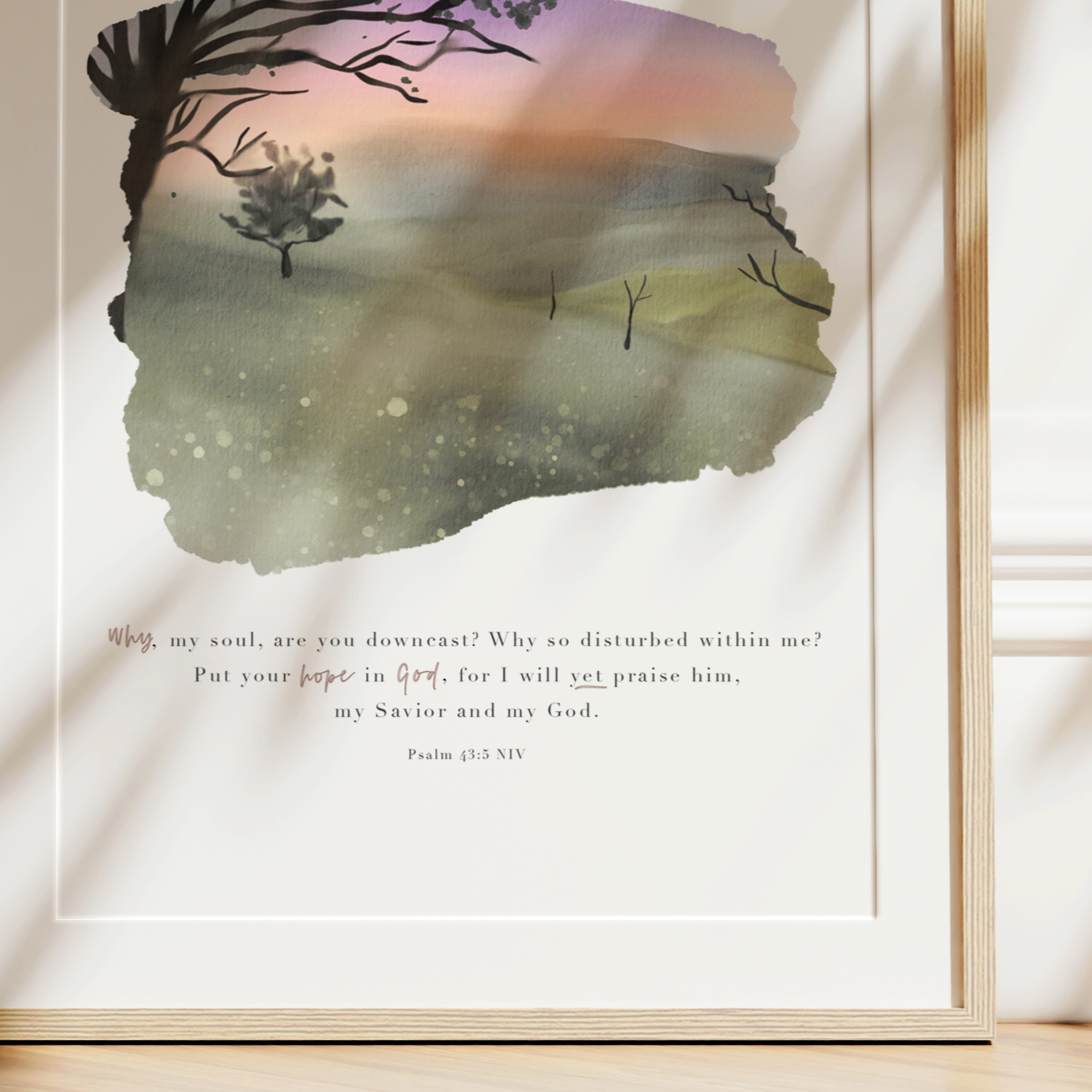 Hope in God | Psalm 43 Art Print