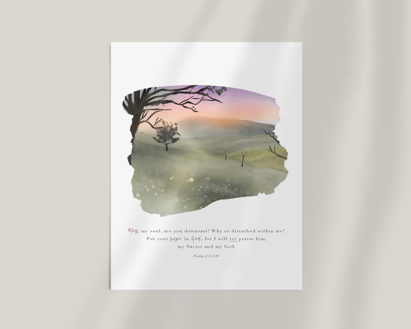 Hope in God | Psalm 43 Art Print
