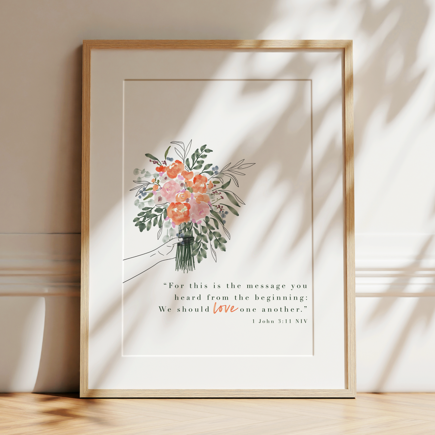 Love One Another | 1 John 3v11 Art Print