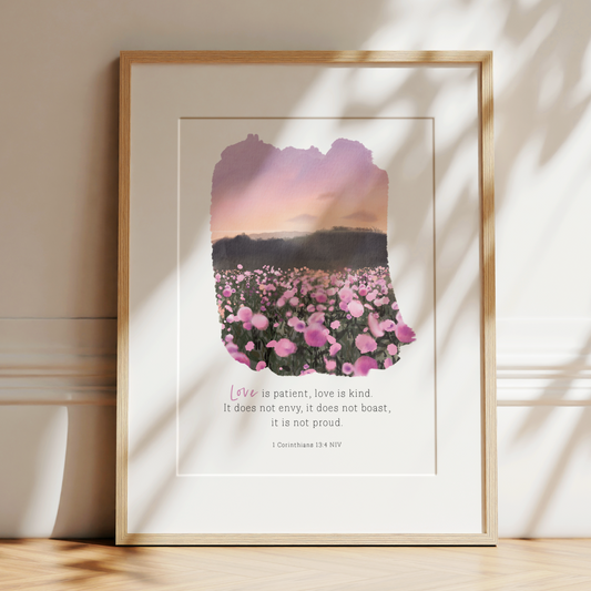 Love | 1 Corinthians 13v4 Art Print