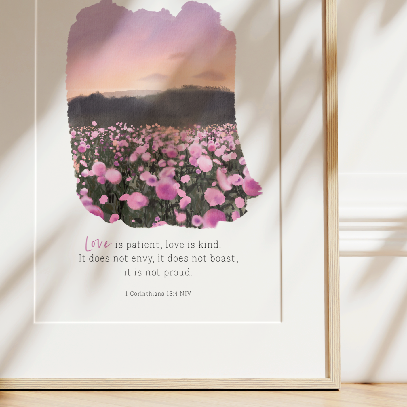 Love | 1 Corinthians 13v4 Art Print