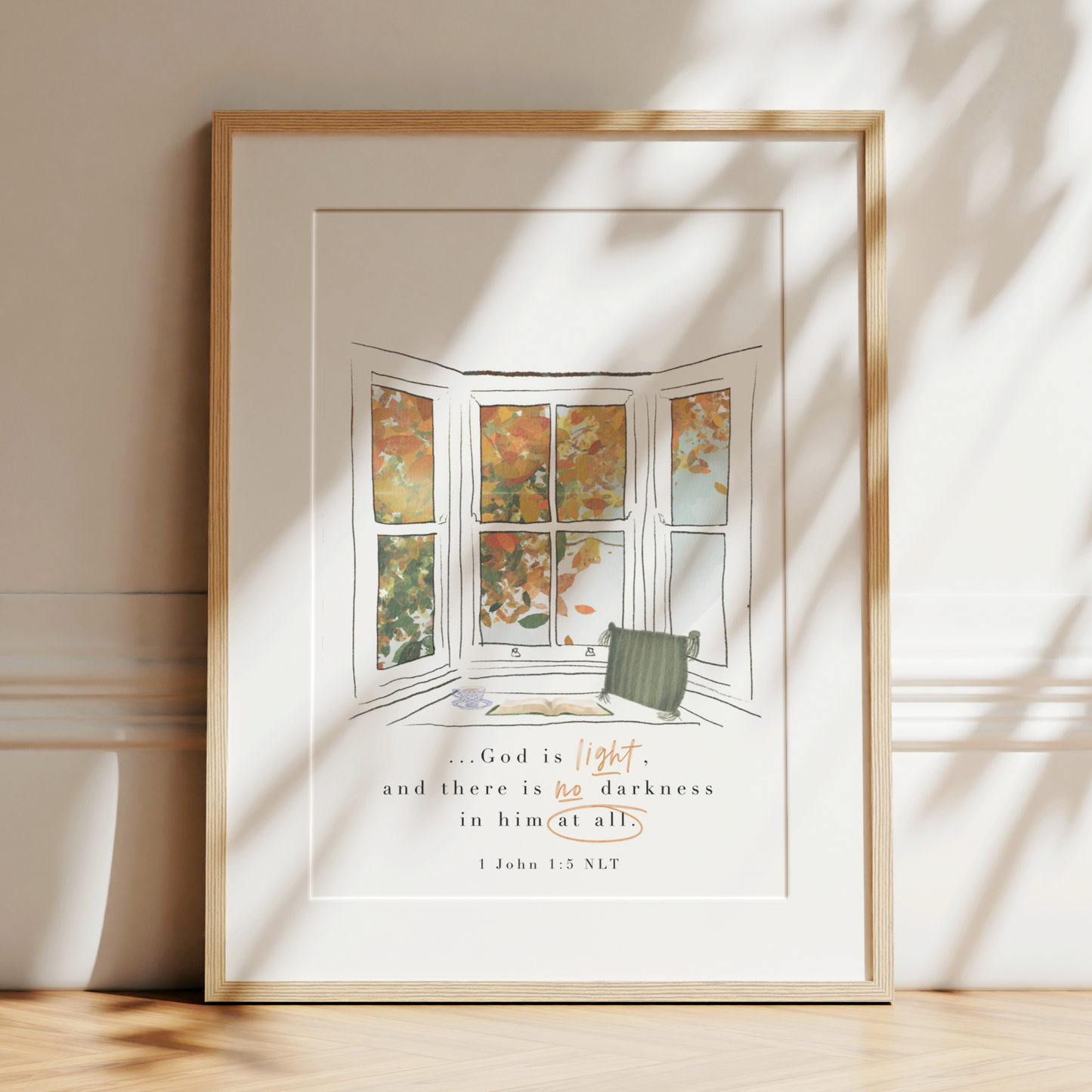 God is Light | 1 John 1v5 Art Print