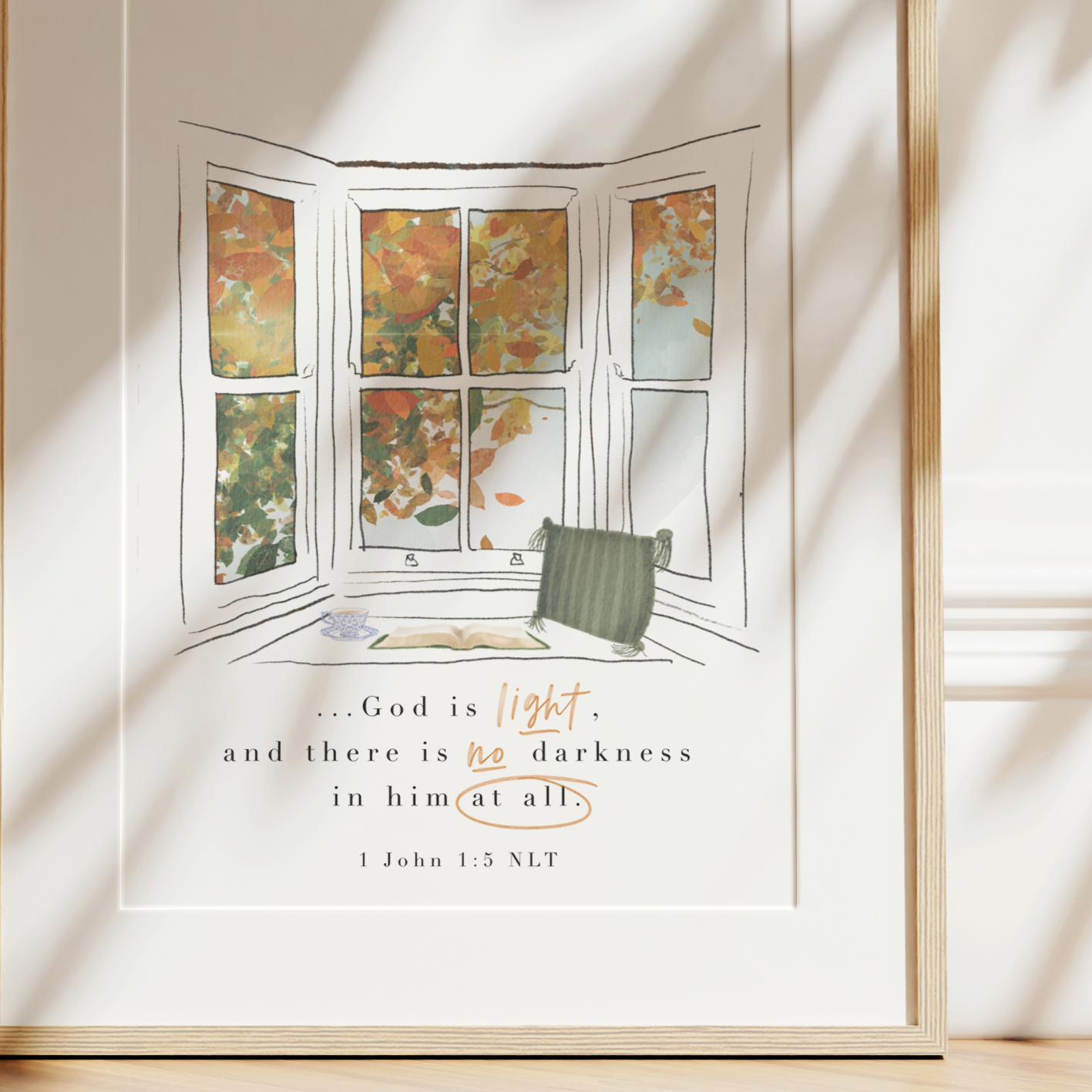 God is Light | 1 John 1v5 Art Print