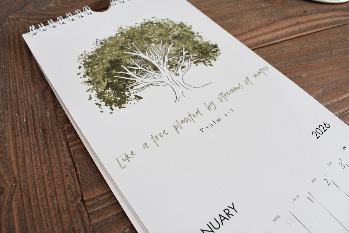 Bible and Brush 2026 Wall Calendar Art Print (EU & Rest of World)