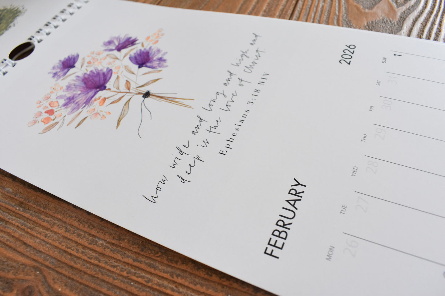 Bible and Brush 2026 Wall Calendar Art Print (EU & Rest of World)