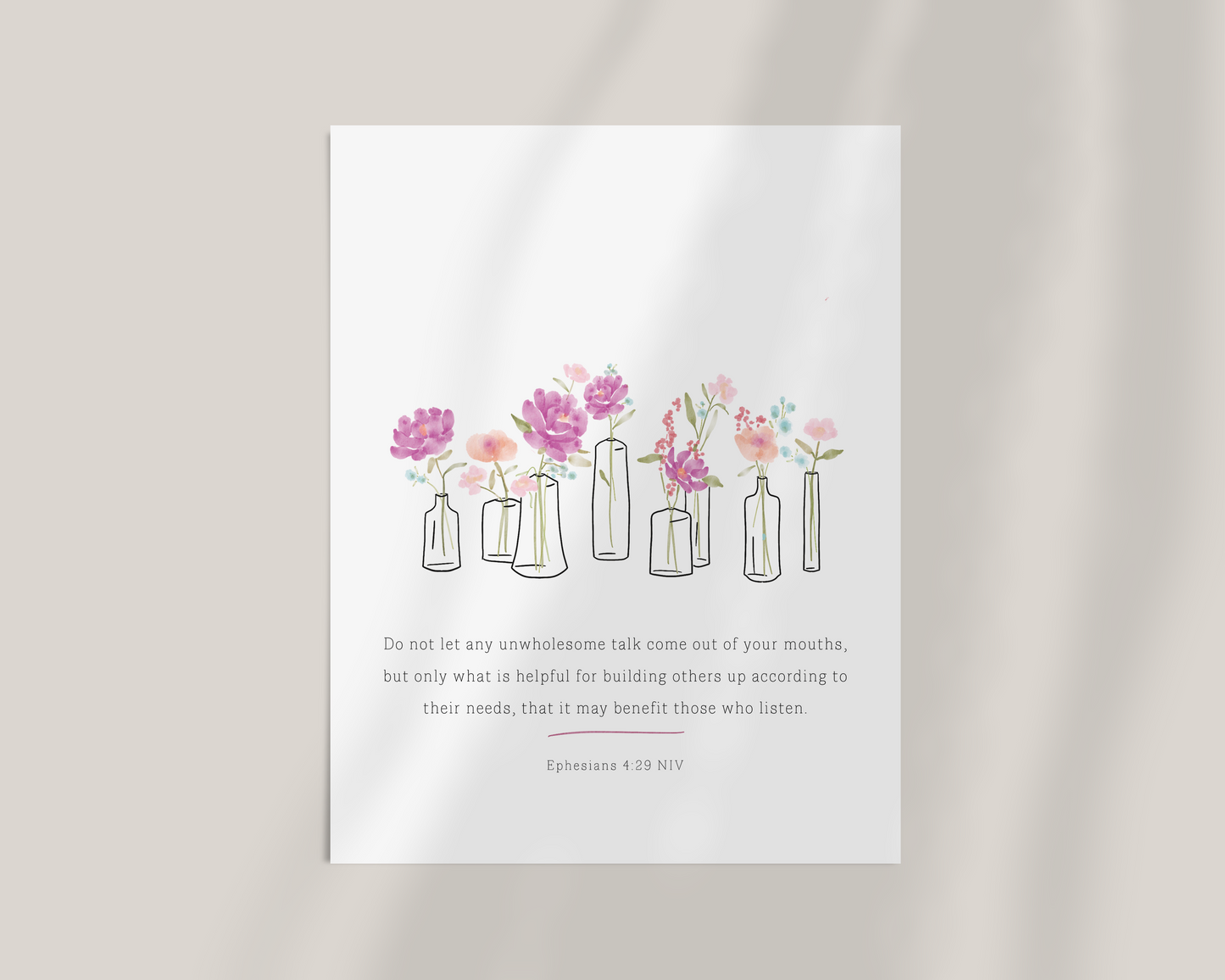 Kindness | Ephesians 4:29 Art Print