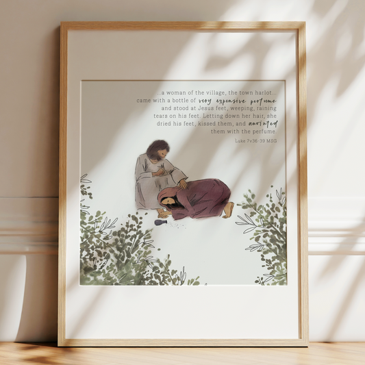 Heart of Jesus: Anointing of Jesus Art Print