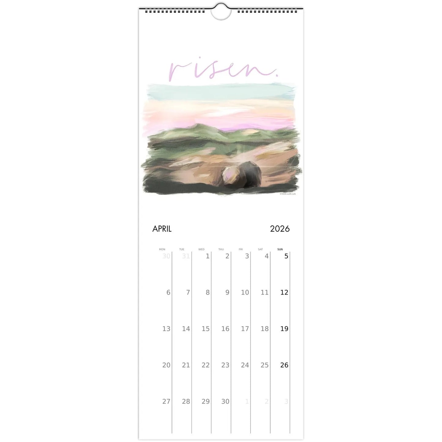 Bible and Brush 2026 Wall Calendar Art Print (EU & Rest of World)
