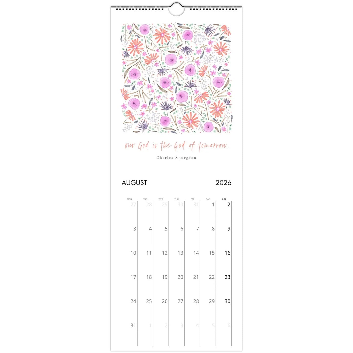 Bible and Brush 2026 Wall Calendar Art Print (EU & Rest of World)