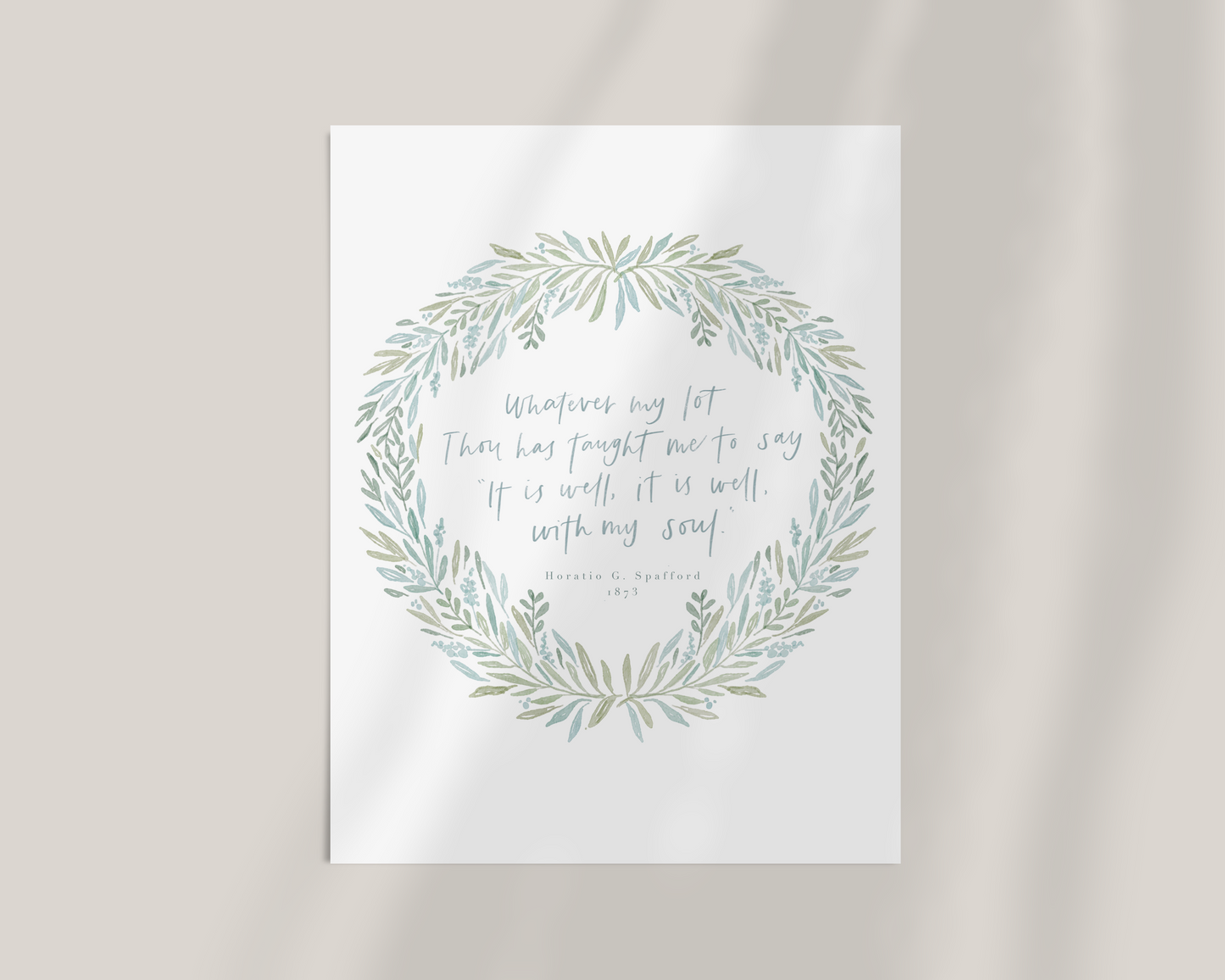 It is Well | Horatio Spafford Art Print