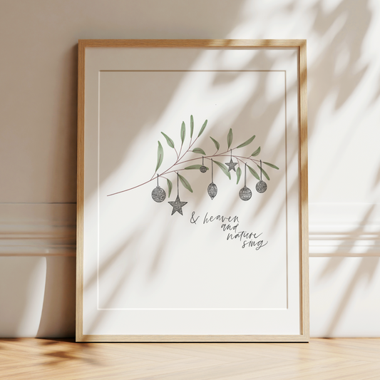 Joy to the World | Heaven and Nature Sing Christmas Art Print