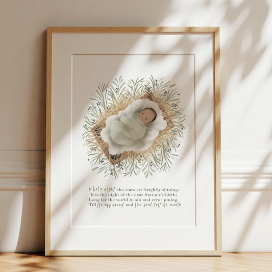 O Holy Night | Christmas Carol Art Print