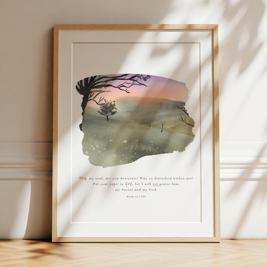 Hope in God | Psalm 43 Art Print